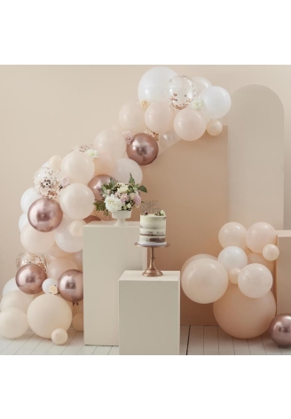 Floroal BL-104 Arco di Globos Pesca e Oro Rosa