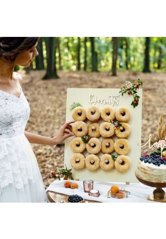 Party Deko SND1-100-K Donut Parete in legno Decorazioni per feste ()