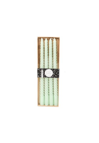 Housevitamin - Twisted candles - Set of 4 - Verde - 20cm ()