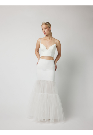 PC73-150J Sottogonna a sirena – Avorio ()