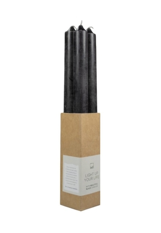Leeff 18426 Dinner Candles Dewi Black ()