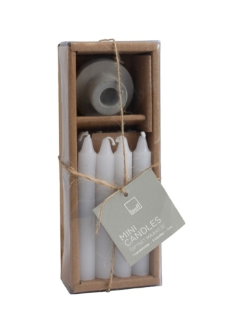 Leeff 18625 Set Mini Candele Maartje — Grigio ()