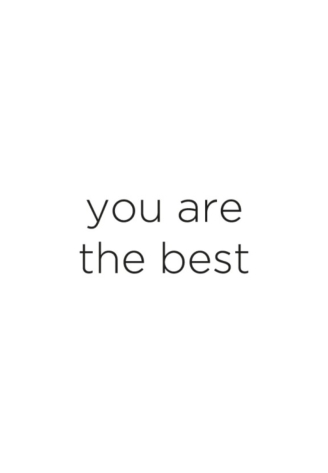 Leeff 18639 Candela a colonna — 'you are the best' bianca