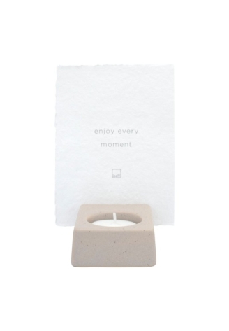 Leeff 18697 Set portacarte Cindy - Enjoy every moment Taupe ()