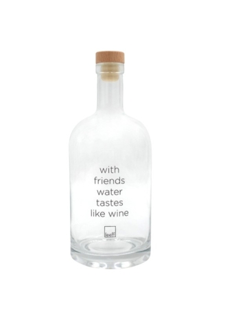 Leeff 18768 Water Bottle Wendy - With friends water tastes like wine Transparant ()