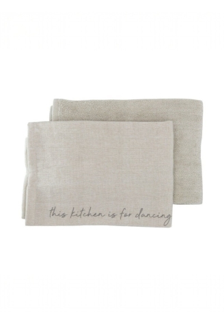 Leeff 18785 Set strofinacci Karin – This kitchen is for dancing natural ()
