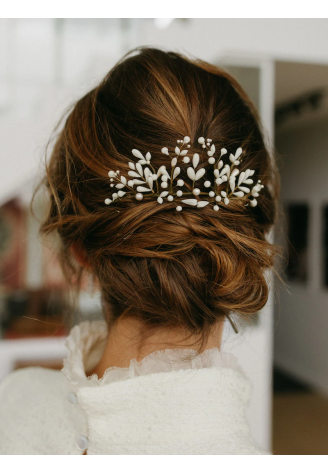 Lizeron Marthe Pettine per capelli Bianco ()
