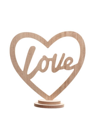 Decorazione Love Supporto Naturale