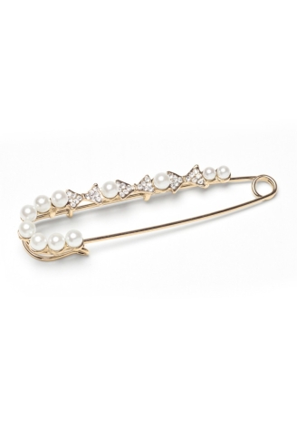 Poirier BB-915 Spilla Strascico | strass-perle Dorato