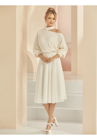 Gonna midi Bianco Evento Amaril ()