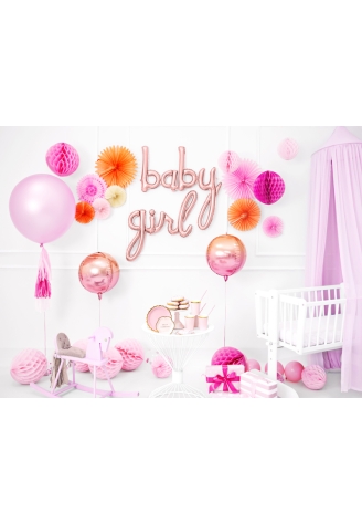 Party Deko FB42M-019R -  Folienballon Baby Rosa Oro (73cm)