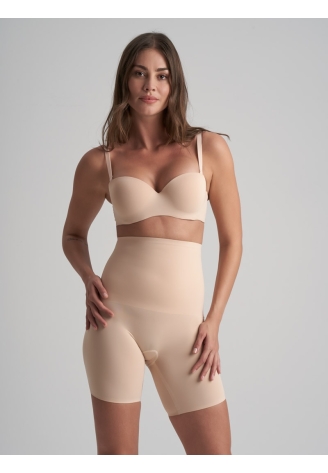 BYE BRA Waist Control |  Pantaloncini a Vita Alta con Controllo della Vita Beige ()