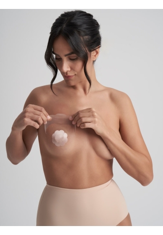 BYE BRA Nastro Sollevatrice per il Seno + Copertura del Capezzolo in Raso