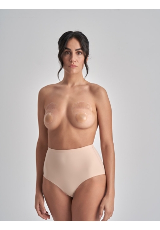 BYE BRA Nastro per Sollevamento del Seno Beige + Coperture per Capezzoli in Silicone ()