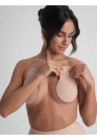 BYE BRA Moldatori del Seno in Tessuto Adesivo Pull-Ups Beige