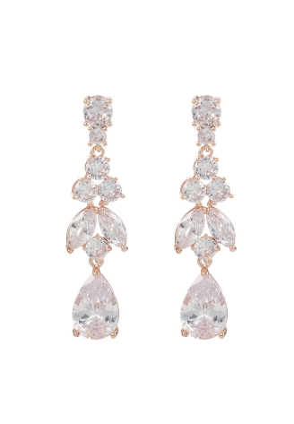 G. Westerleigh ER4145RG Orecchini Sposa Rosa Dorato ()