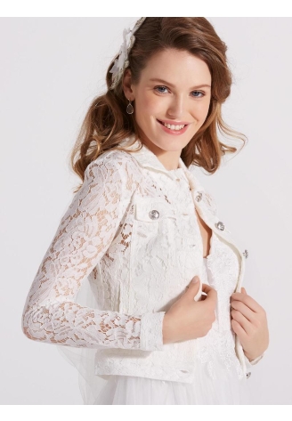 LILLY 09-3805-CR Lace Jacket ()