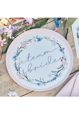 Ginger Ray BOHO-308 Floral Plates ()