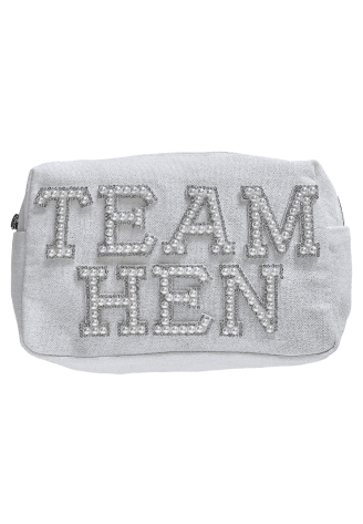 Ginger Ray HEN-122 Team Hen Borsa Make Up Perle Bianca