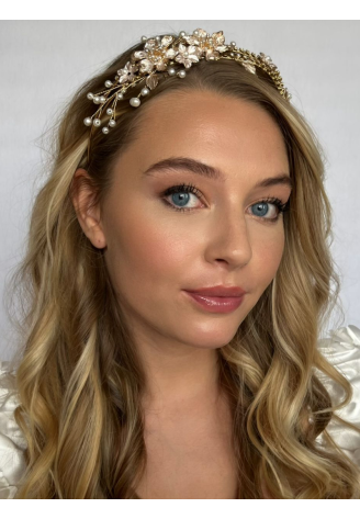 Sally Jane Bridal Hestia Tiara Rosa ()