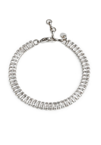 Abrazi Baguette Bracciale Argento ()