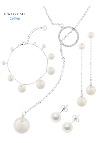 Poirier JS-005 Set Gioielli Sposa Céline Argento ()