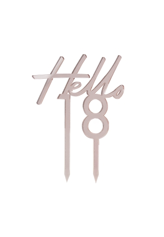 Ginger Ray 'Hello 18' Cake Topper