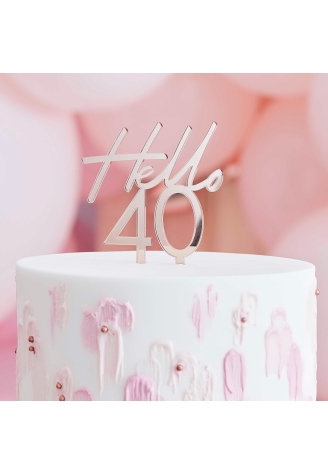 Ginger Ray 'Hello 40' Cake Topper ()