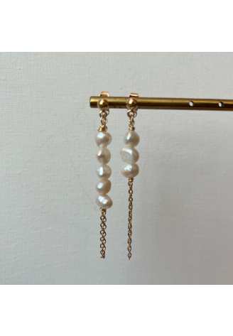 Sally Jane Bridal Muse Orecchini Oro con Perle