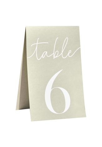 Ginger Ray SW-819 Wedding Table Numbers 1-12