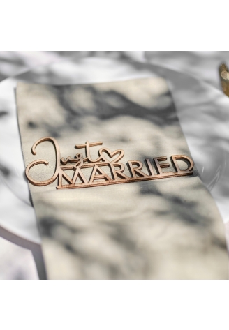 Ginger Ray SW-862 Wooden Just Married Place Setting ()