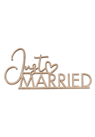 Ginger Ray SW-862 Wooden Just Married Place Setting