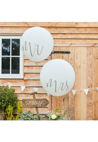 Ginger Ray CW-218 Rustic Country Mr & Mrs Giant Balloons