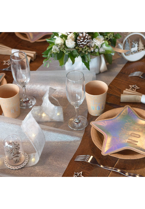 Santex 7179-4 | Runner da Tavolo in Metallo Argento