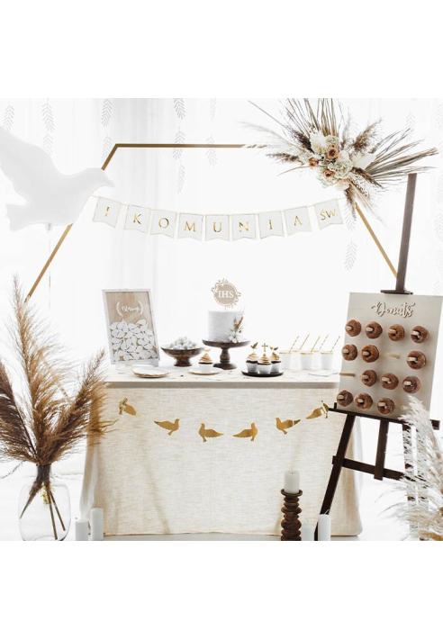 Party Deko SNT1 - Cornice con sfondo dorato, 2m