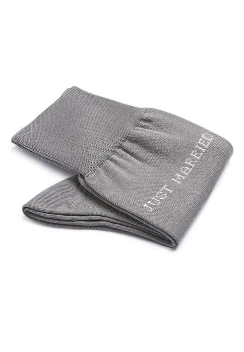 Carlo Lanza Just Married Calzini di cotone grigi