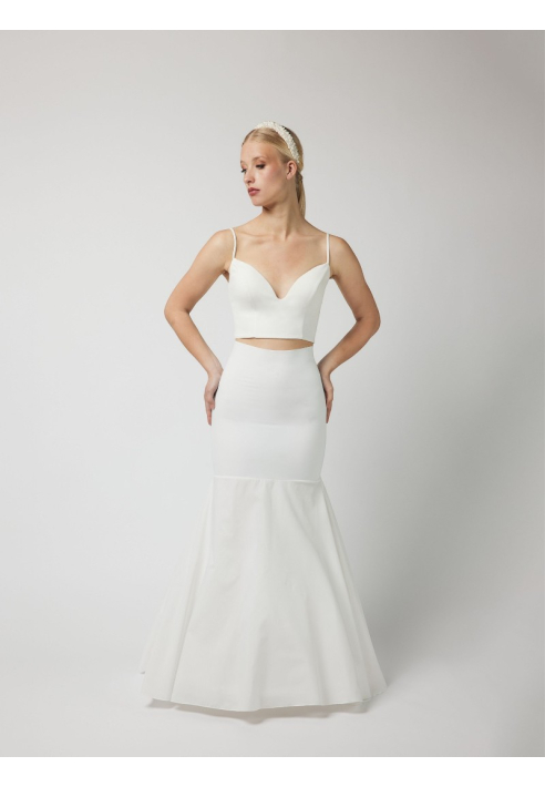 Poirier PC30-200J Sottogonna Fishtail 200 cm Ivory Blush ()