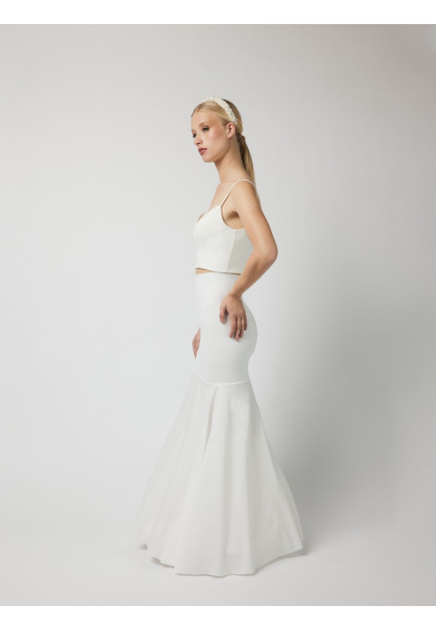 Poirier PC30-200J Sottogonna Fishtail 200 cm Ivory Blush