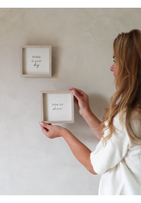 Leeff Cornice decorativa Dion 15x15 con frase Oggi è il tuo giorno ()