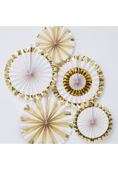 Ginger Ray OB-111 Oh Baby | Decorazioni su ventagli di carta dorata