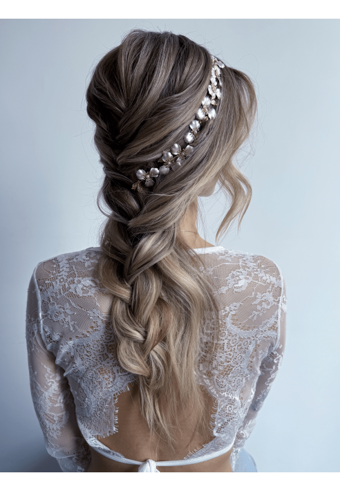 Sally Jane Bridal Ivy Hair Vine Rosa ()