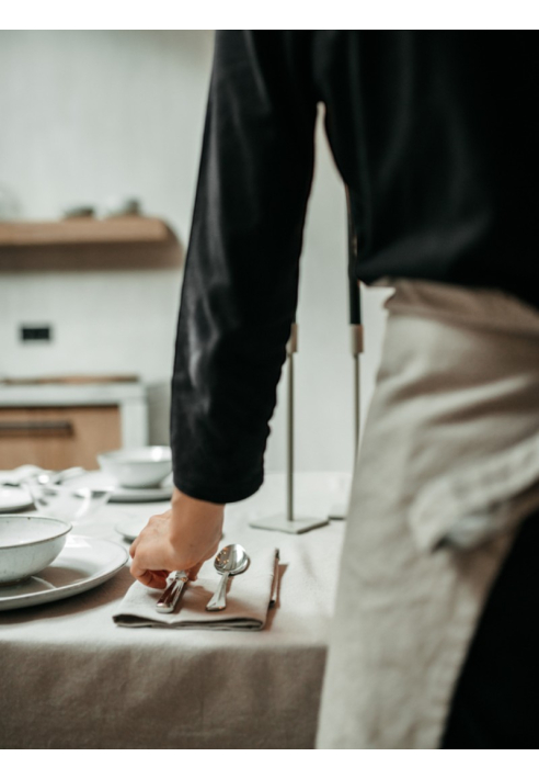 Leeff 18223 Tovaglia Tobias Grigio Chiaro