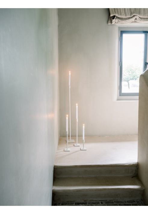 Leeff 18264 Portacandela da Terra Fynn Bianco