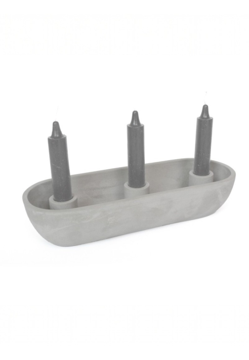 Leeff 18276 Carice L Grey - Porta candele in cemento ()