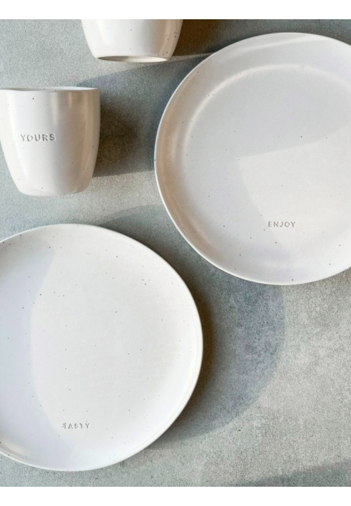 Leeff 18406 Piatto Tasty - Enjoy, set di 2 Off-White