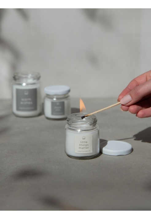 Leeff 18611 Jar Candle S - Little things matter White