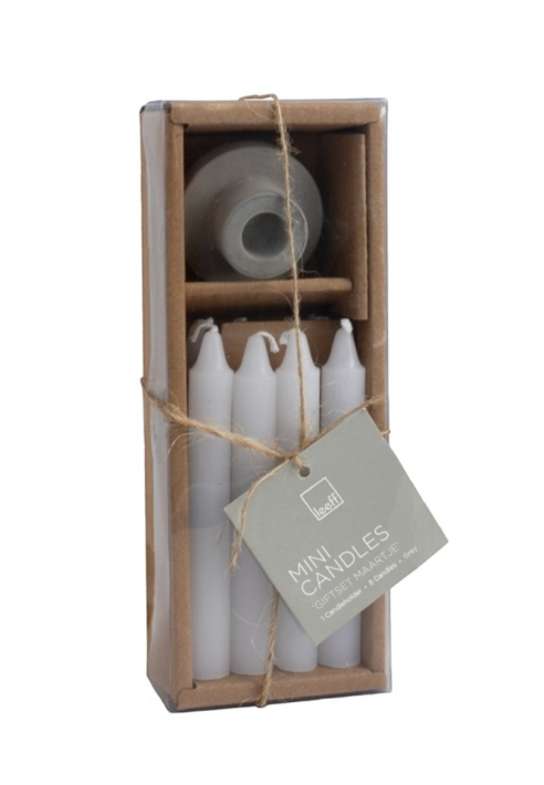 Leeff 18625 Set Mini Candele Maartje — Grigio ()