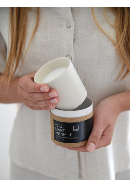 Leeff 18731 Scented Candle Minty Moments - You make me smile Natural