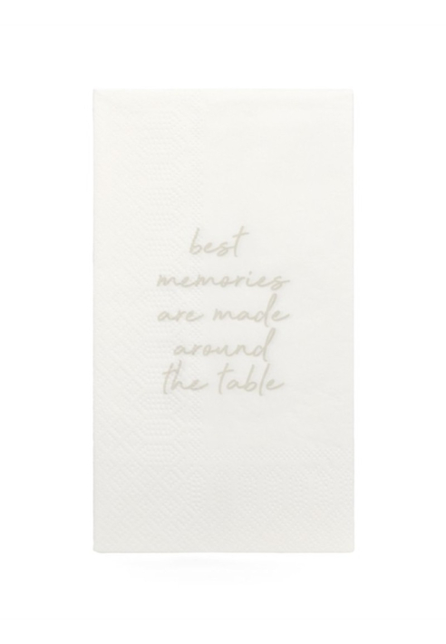 Leeff 18765 Tovaglioli – Best memories are made around the table (bianco) ()