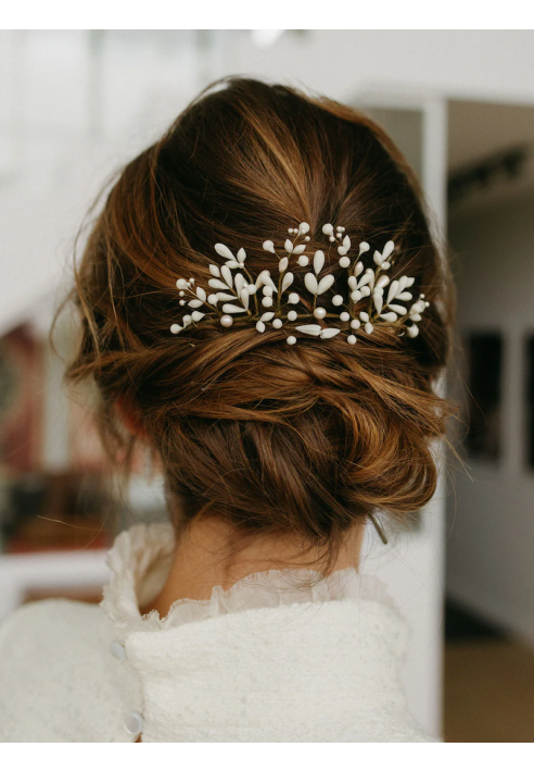 Lizeron Marthe Pettine per capelli Bianco ()